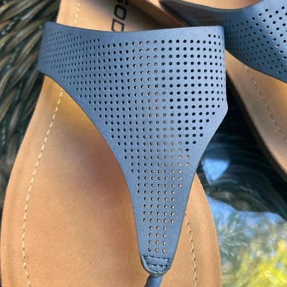 Soda Perforated Faux Leather  Flip Flop Sandals - Picture 5 of 11